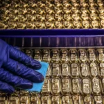 سبائك الذهب في أحد بنوك الذهب العالمية