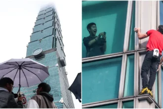 أميركي يتسلق برج