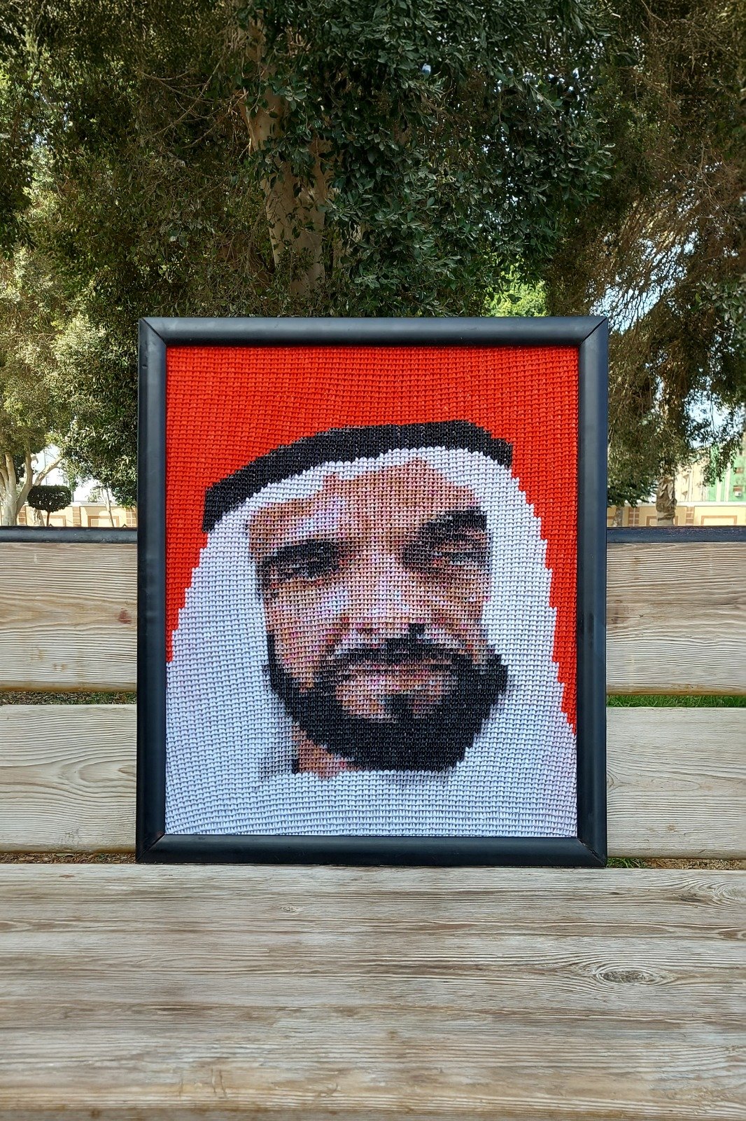 محمد خالد عطية يرسم الشيخ زايد