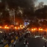صورة للاحتجاجات في سوريا على رفع أسعار المحروقات