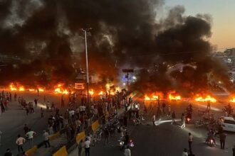 صورة للاحتجاجات في سوريا على رفع أسعار المحروقات