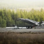 طائرة U740 Valkyrie على منصة الإقلاع قبل رحلتها الأولى في أوروبا. - Airbus